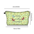 Detailansicht der Schmetterling-Kosmetiktasche mit Reißverschluss und Motivaufdruck - enjoy every moment (jiaying23)