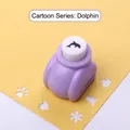 Purple dolphin craft punch tool for DIY handmade paper card embossing and creative scrapbooking - Cartoon Series: Dolphin