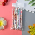 Set of 6 cute retractable gel pens with diverse cartoon patterns in clear bag - Forest Party
