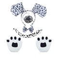 5-piece Dalmatian puppy costume set with spotted headband, ears, bowtie, tail and paws - Dalmatian 6-Piece Set (Classic Accessories)