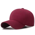 Classic soft top baseball cap in burgundy cotton fabric for men and women - Adjustable / Burgundy
