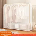 Translucent white waterproof clothes cover for hangers 200cm wide in eco-friendly material - Frosted / L200xW50xH150cm