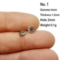 Dettaglio di un distanziatore in lega d'argento da 6mm per gioielli fai da te con texture - 1# (Diam 6mm Spessore 1.2mm)