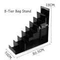 Black acrylic 8-tier ladder display stand for wallets and organizers 28cm high - 8-Tier / Black