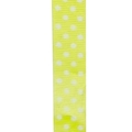 Bright yellow grosgrain ribbon with white polka dots for gift wrapping and DIY crafts - 1CM*100 Yards 3 Dots / Yellow