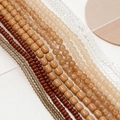 Polierte Harzperlen im Milchtee-Stil in Beige und Braun für DIY-Schmuckherstellung - Gemischte Farben