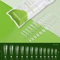 Size chart showing width measurements from 13.5mm to 6.5mm for long ballerina false nails - 120pcs Traceless Nail Tips 09