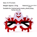 Monture lunettes Halloween avec gouttes sang rouge et fantôme blanc pour fête cosplay - Lunettes d'Halloween en feutre-Style G