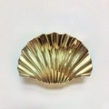 Pince à cheveux dorée polie en forme de coquillage avec finition miroir brillant - Grande Pince Coquillage / 9.5*4.5*6.5cm