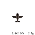 Makroaufnahme der gunmetal Flugzeugtriebwerk-Brosche mit 2,4*2,1cm Abmessungen - Gun Black Kleines Flugzeug