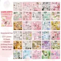 Japanisches Dreamcore-Sticker-Set mit 30 Blättern 125x125mm Retro-DIY-Aufklebern - Rosa (In Träume Eintauchen)