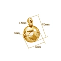 Perla in acciaio dorato a foro largo con occhiello per gioielli DIY 6x8,5mm - 8.5x6x3mm / Oro