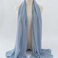 Light blue chiffon hijab scarf for women displayed on a professional mannequin bust - 35