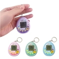 Retro mini virtual pet game console keychain in purple pink green and blue colors - Chicken/Random Color