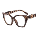 Vintage tortoiseshell cat eye glasses frames with a polished finish for women - Tortoise Frame Clear Lens