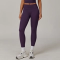 Deep purple high-waisted yoga pants in quick-dry fabric for tummy control and lifting - S / Bottoms / Dark Purple