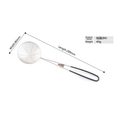 Schiumarola a rete in acciaio inox 80mm con manico nero antiscivolo per hot pot e cucina - 8cm (201 Nero) / Nero