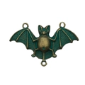 DIY jewelry making bronze bat pendant charms set in vintage metal alloy finish - Verdigris Bat (47.6×30mm)