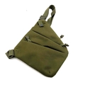 Bolso táctico de hombro verde militar en nylon con correa ajustable y hebilla de cierre - Verde Militar
