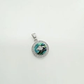 Pendentif abeille en argent avec nacre colorée et pierres de zircon blanc - Abeille argentée (Coquille d'abalone)