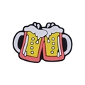Cartoon-Yak Silikonperlen für Schnullerketten mit gelbem Bierkrug-Motiv für DIY - Bierkrug