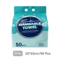 Kitchen microfiber dishcloths in green packaging with fifty gray cleaning wipes - 22*22cm/50 Sheets / Gray