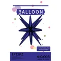22-inch deep purple 4D exploding star foil balloon for birthday party decorations - Purple