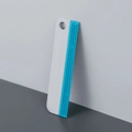 Blue and white rubber countertop squeegee for bathroom glass and mirror cleaning tools - Blue