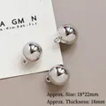 Perline in resina argento lucido per creazione gioielli, dimensioni 18x22mm misura - 14# (18x22mm)