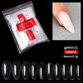 Detailed set of 500 clear stiletto fake nails in 10 sizes for professional manicure - Clear Almond Shape (gj0433-21)