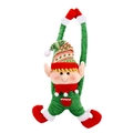 Bambola elfo di Natale in peluche con cappello a punta rosso e verde e abiti in tessuto morbido - Elfo Femmina (J-JY78)