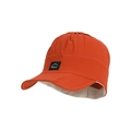Bright orange breathable sun visor hat with Sport label and ponytail opening design - Orange Red