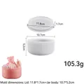 Silicone mold set for striped storage jar with bear lid, diy resin craft kit - Smooth Storage Box - Wide / Total Weight 105.3g
