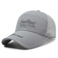 Medium grey breathable mesh baseball cap with Badforce STREETWEAR embroidery - Adjustable / Gray