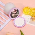 Foldable purple macaron round mirror for DIY cream glue accessories and crafts - Purple