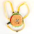 Funny burger shaped plush dog backpack with adjustable straps for small pets - Hamburger / Hamburger Color