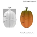 Pumpkin shaped silicone candle mold with finished orange textured resin craft display - Pumpkin Mold 03 (Tall)