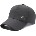 Dark grey breathable mesh baseball cap featuring Pahoda Cap logo for outdoor sports - Dark Gray