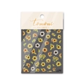 5D embossed sunflower nail art stickers with adhesive backing in yellow and white, model to1804 - Sunflower Embossed Style (to1804)