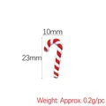 Red and white spiral Christmas candy cane resin charm for DIY crafts, 23mm height - Small Red Candy Cane
