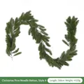 Christmas pine needle garland 200cm long for festive holiday decor in deep green - Style A 2M