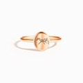 Minimalistischer S925 Sterlingsilber Versprechensring mit Roségold-Beschichtung - US-Größe 5 / Roségold