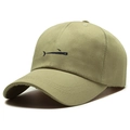 Unisex cotton baseball cap in light olive green featuring whale embroidery - Adjustable / Bean Green