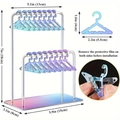 Detailed dimensions and protective film removal for rainbow acrylic earring display rack - Double Layer Iridescent