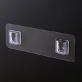 Transparante dubbele U-vormige kleefhaken voor boorvrije montage van opslagrekken - 14x6cm / Transparant Dubbele Rij