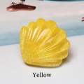 Pendentif coquillage jaune translucide à paillettes en résine pour bricolage de bijoux - Jaune