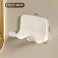 Wall-mounted cream white hair dryer holder made of thickened PP with 14cm width size - Simple (818) / Cream White
