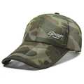 Breathable jungle camouflage baseball cap with white Sport embroidery for outdoor activities - Adjustable / Camo Army Green