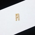 Gold-plated letter H pendant with micro-pave crystal diamonds for DIY necklaces - Letter H