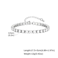 Elegantes Tennisarmband aus Edelstahl in Silber mit 0,5 cm funkelndem Zirkonia - Armband / 5mm / Stahlfarben
